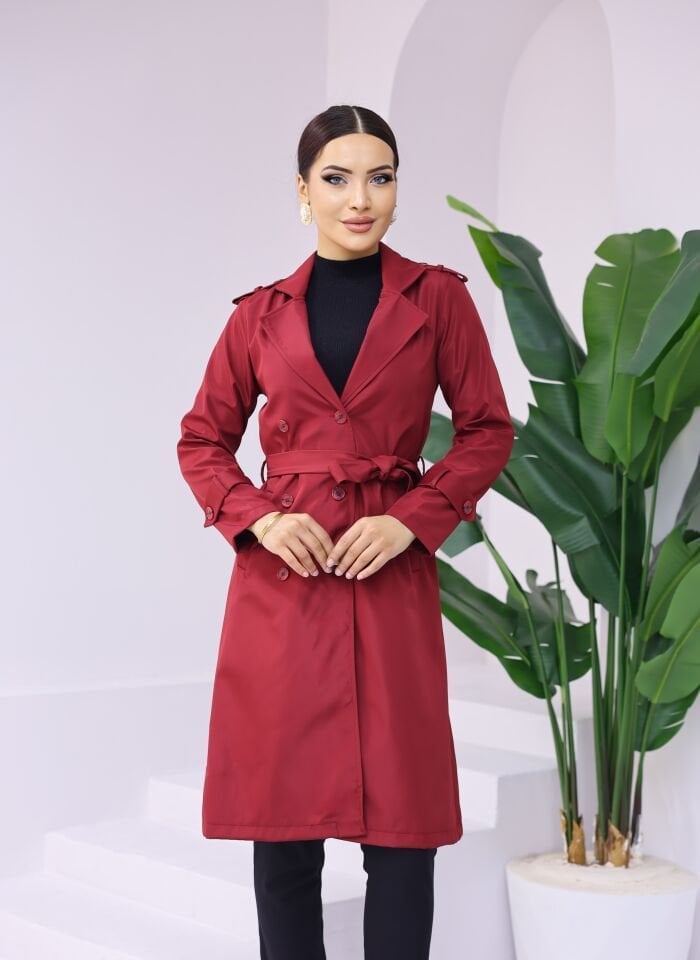 HFalcon Kadın Uzun Zarif Trençkot