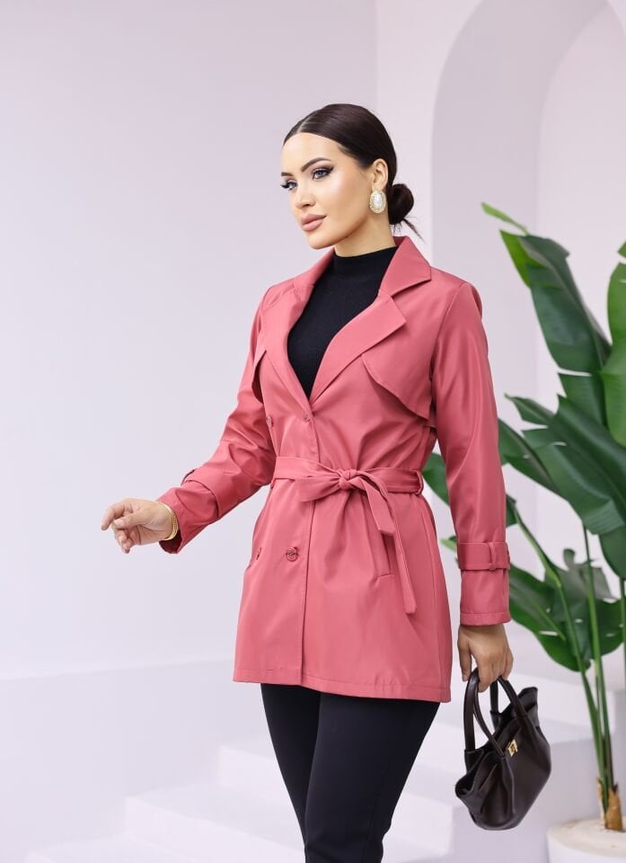 HFALCON Bayan Kısa Trençkot