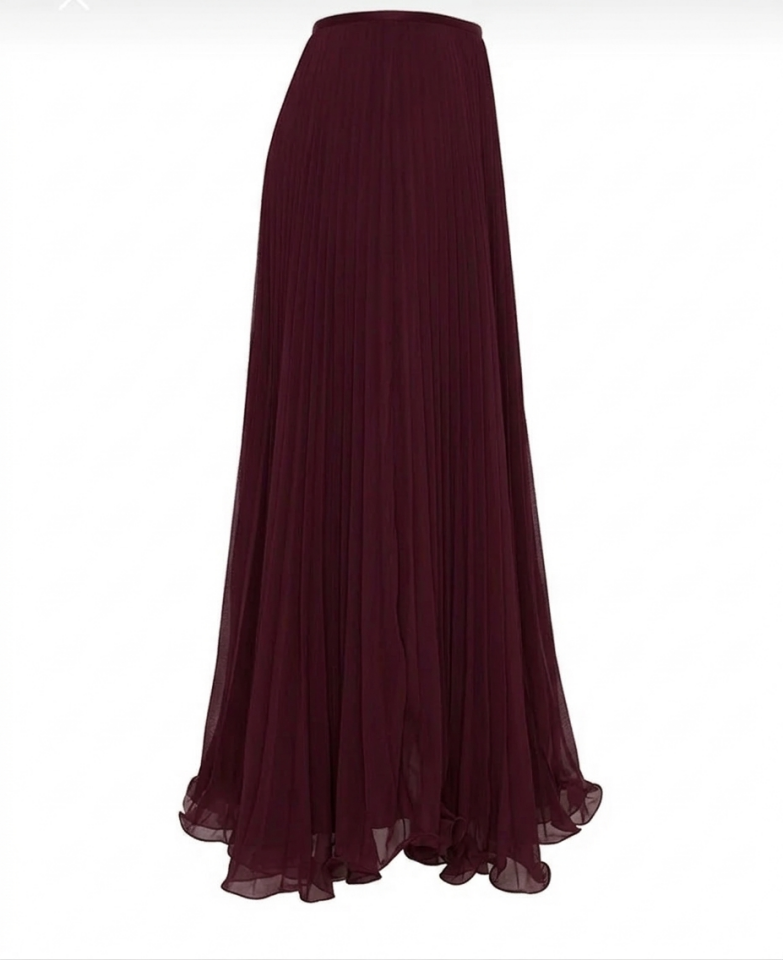 Tül Etek Ucu Misinalı Pliseli Etek